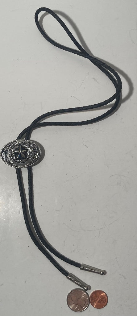 Vintage 1986 Metal Bolo Tie, The State of Texas, Nice Western Design, 1 3/4" x 1 1/4", Quality, Heavy Duty, Made in USA, Country & Western, Cowboy, Western Wear, Horse, Apparel, Accessory, Tie, Nice Quality Fashion,