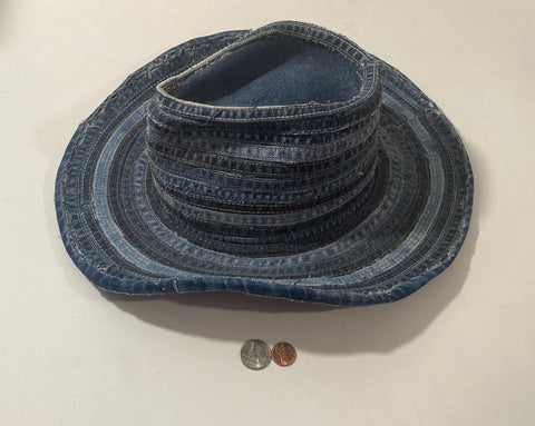 Vintage Cowboy Hat, Denim, Blue Jean, Thick, Renegade, Size 7, Quality, Cowboy, Western Wear, Rancher, Sun Shade, Very Nice Hat