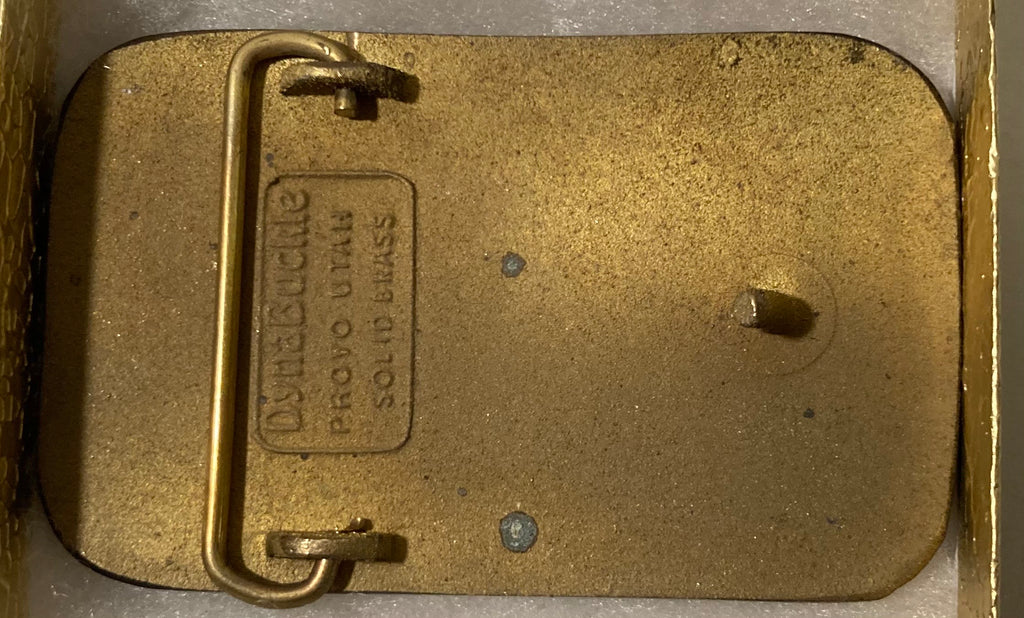 Vintage Metal Belt Buckle, Brass, Crane Equipment Services, Crane Rigging, Nice Western Design,