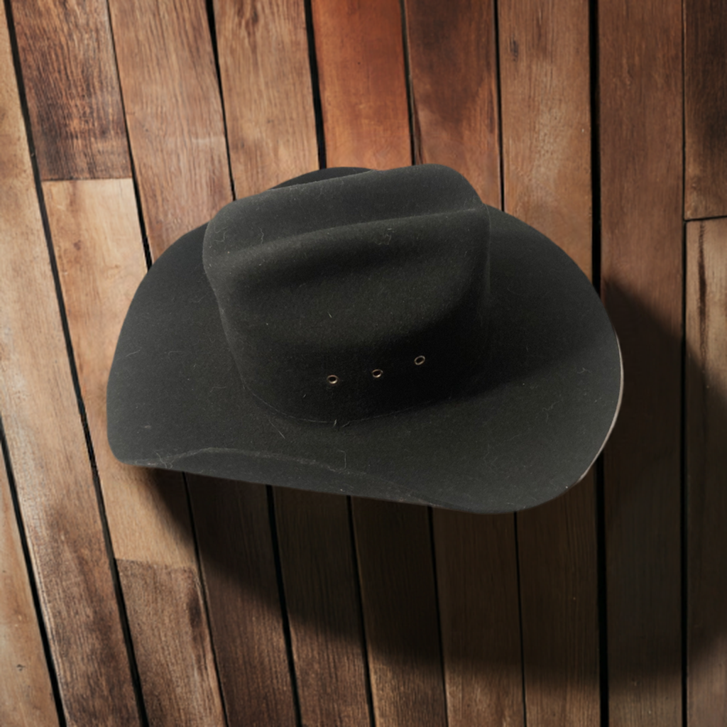 Vintage Cowboy Hat, Black, Bailey, Self Conforming, Size 6 5/8, Quality, Cowboy, Western Wear, Rancher, Sun Shade, Very Nice Hat