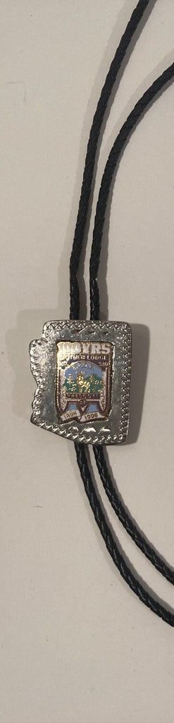 Vintage 1996 Metal Bolo Tie, BPOE, Mother Lodge, Prescott, Arizona, Nice Western Design, 2" x 1 1/2", Quality, Heavy Duty