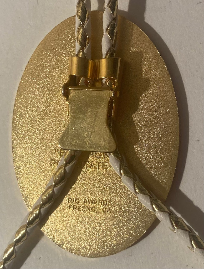 Vintage 1999 Metal Bolo Tie, Shriner's Hospital, A Child's Smile Lights Up The World, RG Awards, Fresno, California, The People That Do The Best Work For Kids, Nice Western Design, 2 1/2" x 1 3/4", Quality, Heavy Duty, Made in USA, Country & Western,