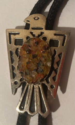 Vintage Metal Bolo Tie, Thunderbird, Eagle, Nice Design, Nice Western Design, 2 1/2" x 1 1/2", Quality, Heavy Duty, Made in USA, Country & Western, Cowboy, Western Wear, Horse, Apparel, Accessory, Tie, Nice Quality Fashion,