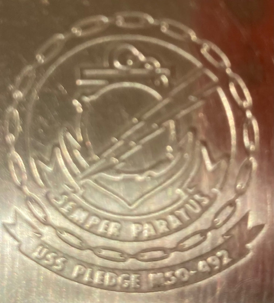 Vintage Metal Zippo, U.S.S. Pledge MSO-492, Minesweeper,
