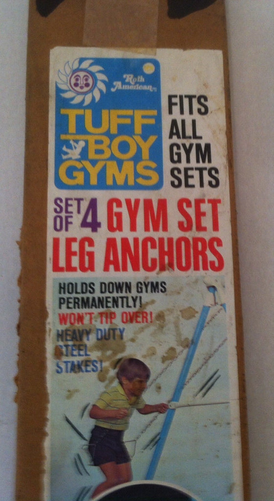 Vintage Box Set of 4 Swing Set, Gym Set Leg Anchors, Makes it so your Swing Does Not Tip Over and is Safe to Play on, Vintage Hardware Set