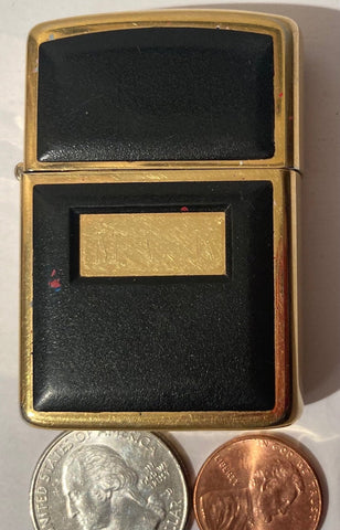 Vintage Metal Zippo Lighter, Black and Gold, MWK, Zippo, Made in USA, Cigarettes, More