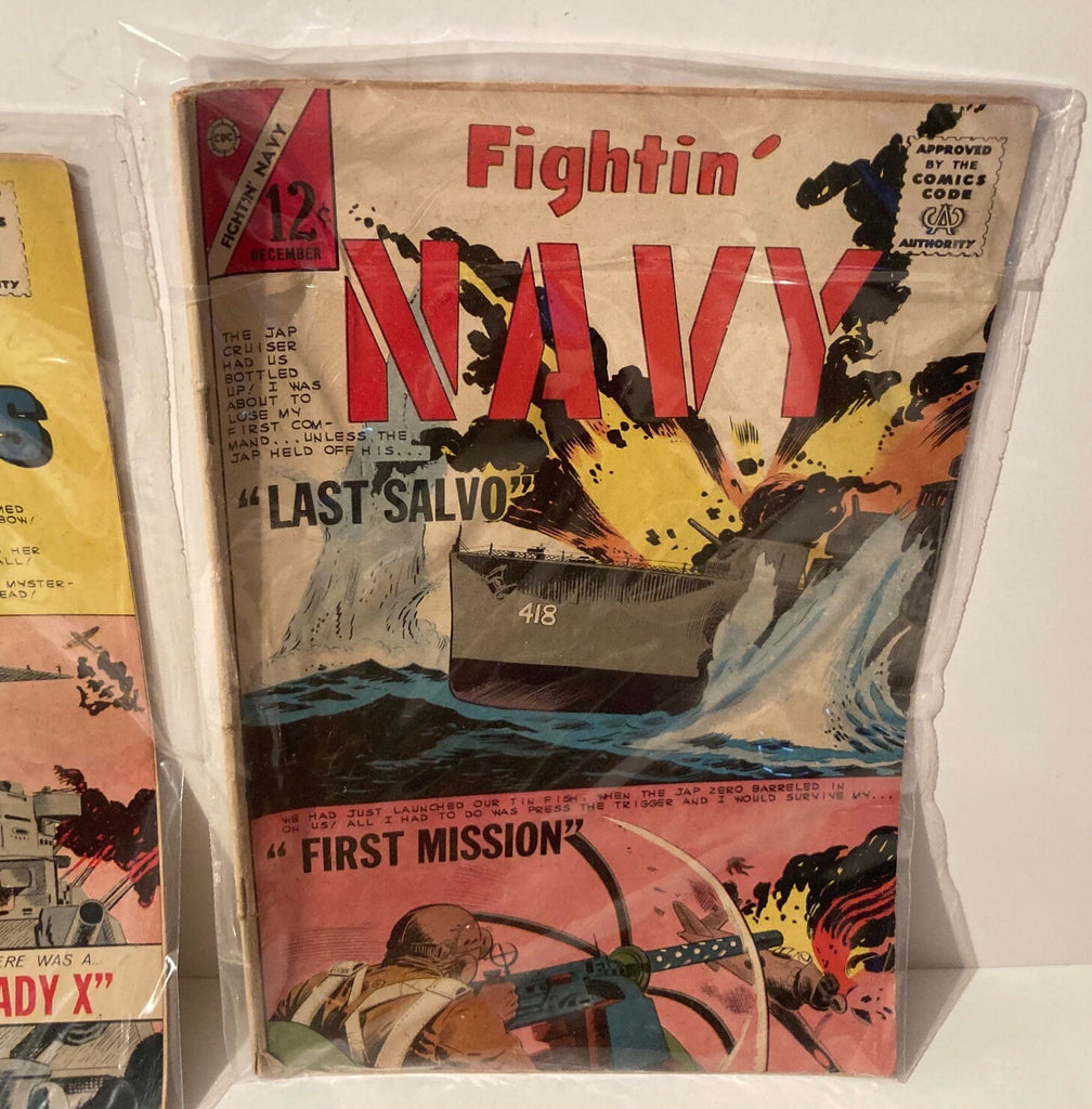 4 Vintage 1950s Comic Books, Navy War Heroes, United States Navy, Lion of Sparta, Mutiny On the Bounty, Fun Ads, Just Normal