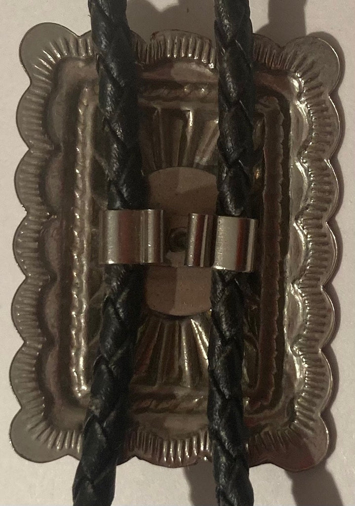 Vintage Metal Bolo Tie, Silver and Turquoise Design, Western Wear, Nice Western Design, Quality, Heavy Duty, Made in USA, Country & Western