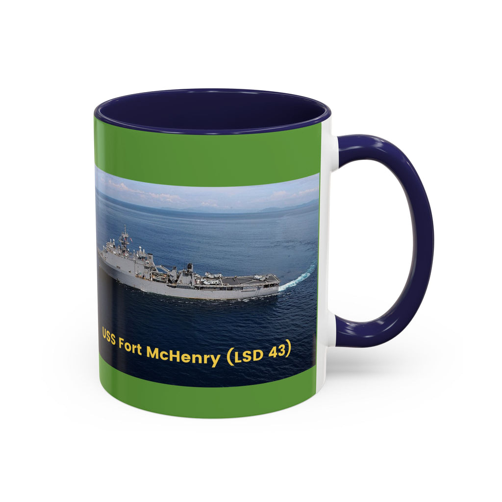 USS Fort McHenry (LSD 43) Navy POD Smileandlaughtees Accent Coffee Mug (11, 15oz)