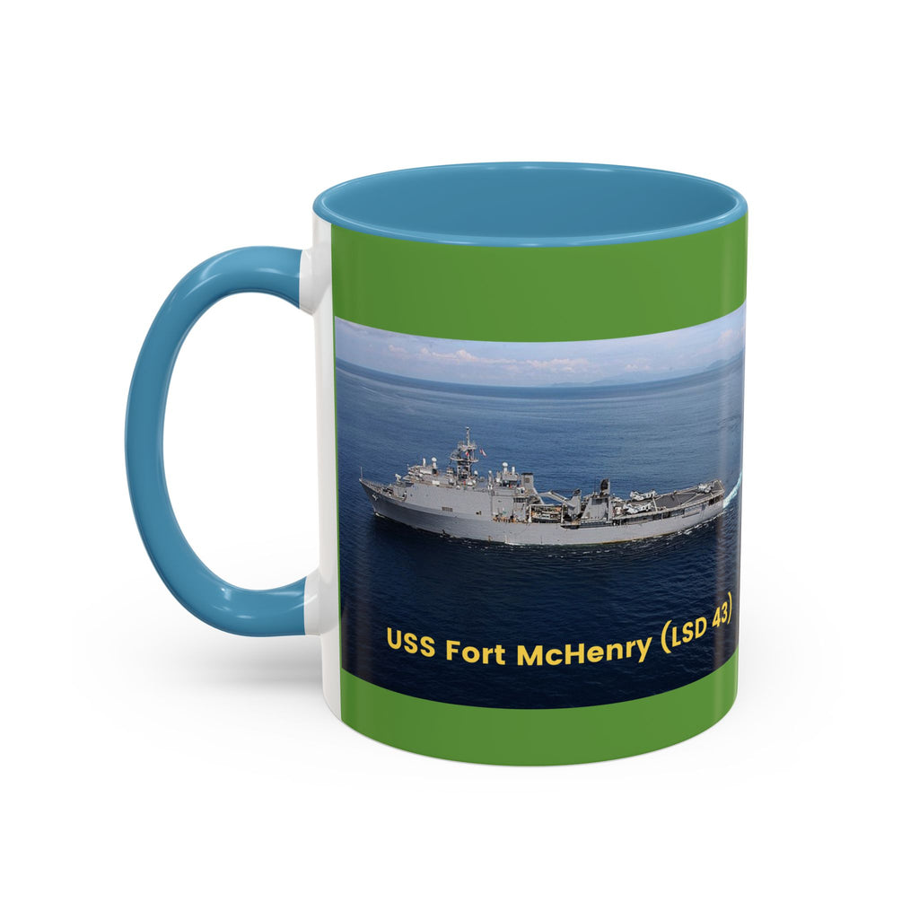 USS Fort McHenry (LSD 43) Navy POD Smileandlaughtees Accent Coffee Mug (11, 15oz)