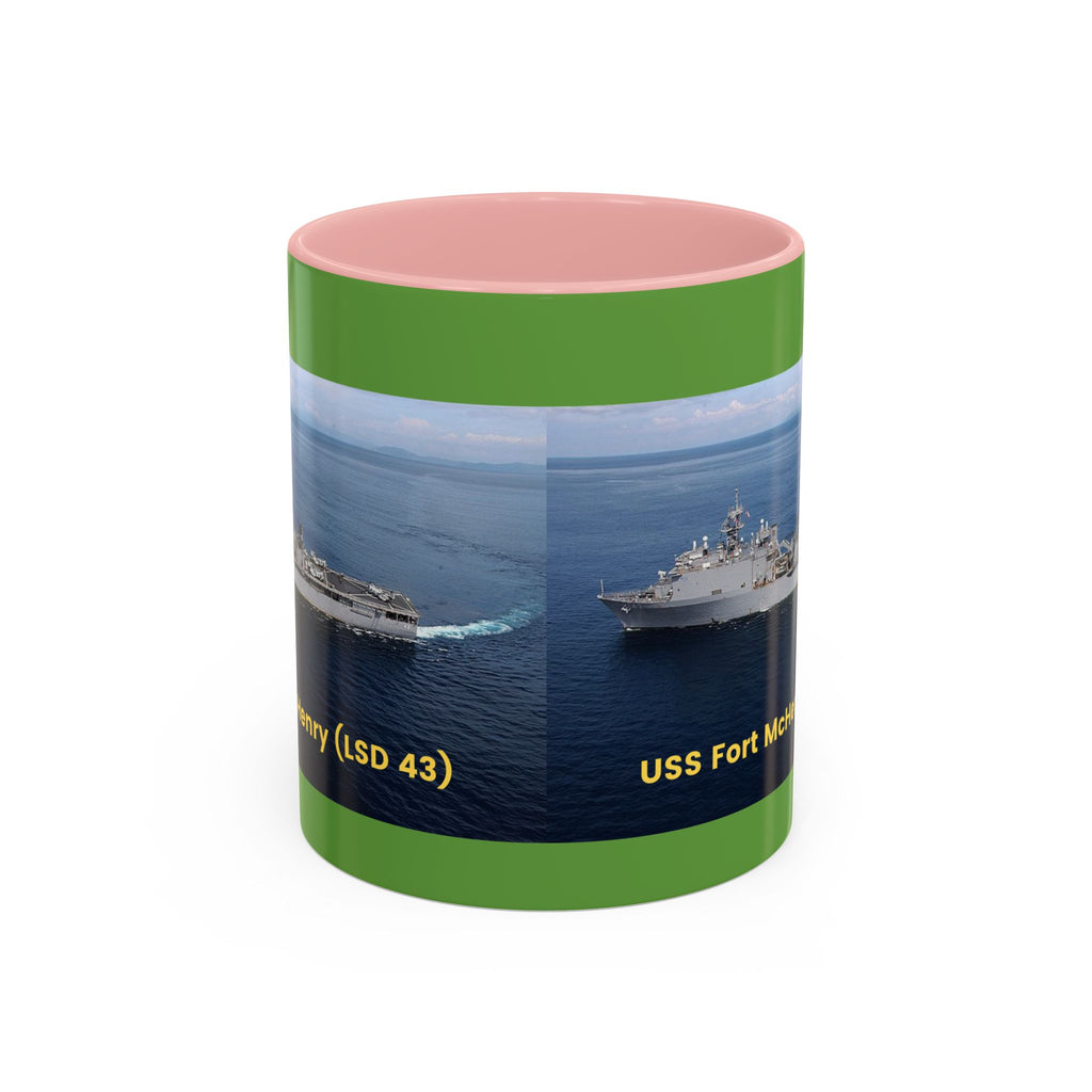 USS Fort McHenry (LSD 43) Navy POD Smileandlaughtees Accent Coffee Mug (11, 15oz)