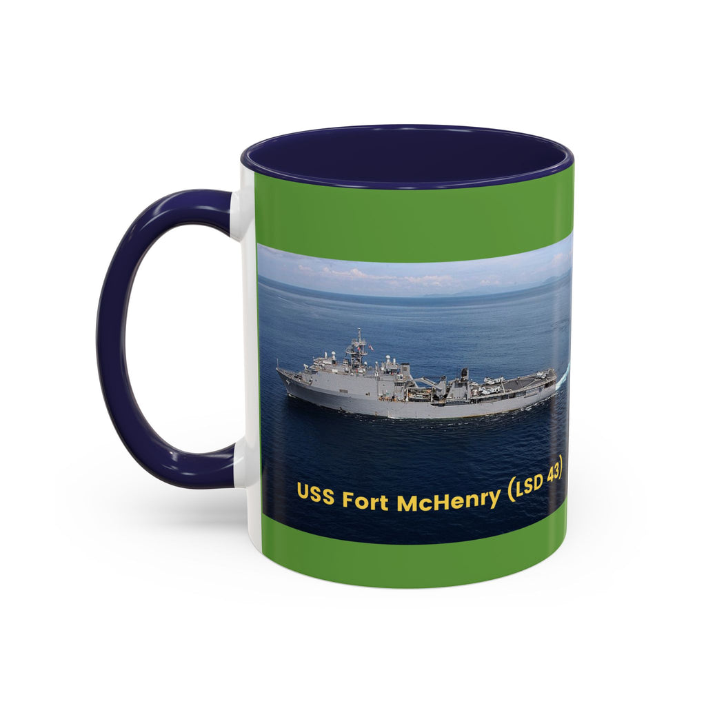 USS Fort McHenry (LSD 43) Navy POD Smileandlaughtees Accent Coffee Mug (11, 15oz)