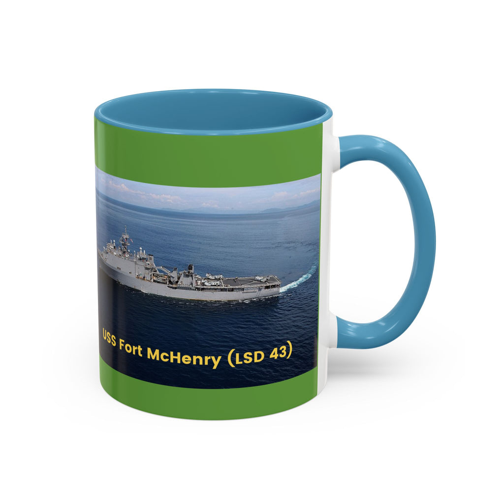 USS Fort McHenry (LSD 43) Navy POD Smileandlaughtees Accent Coffee Mug (11, 15oz)