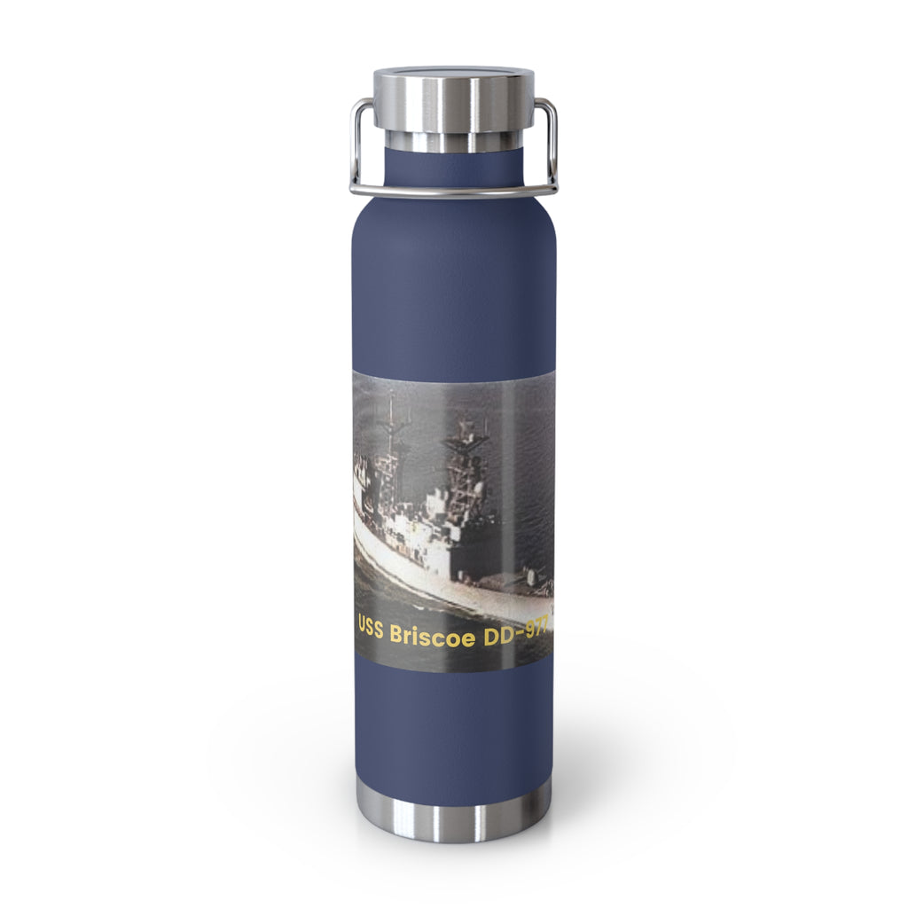 USS Briscoe DD-977 Navy POD Smileandlaughtees Copper Vacuum Insulated Bottle, 22oz