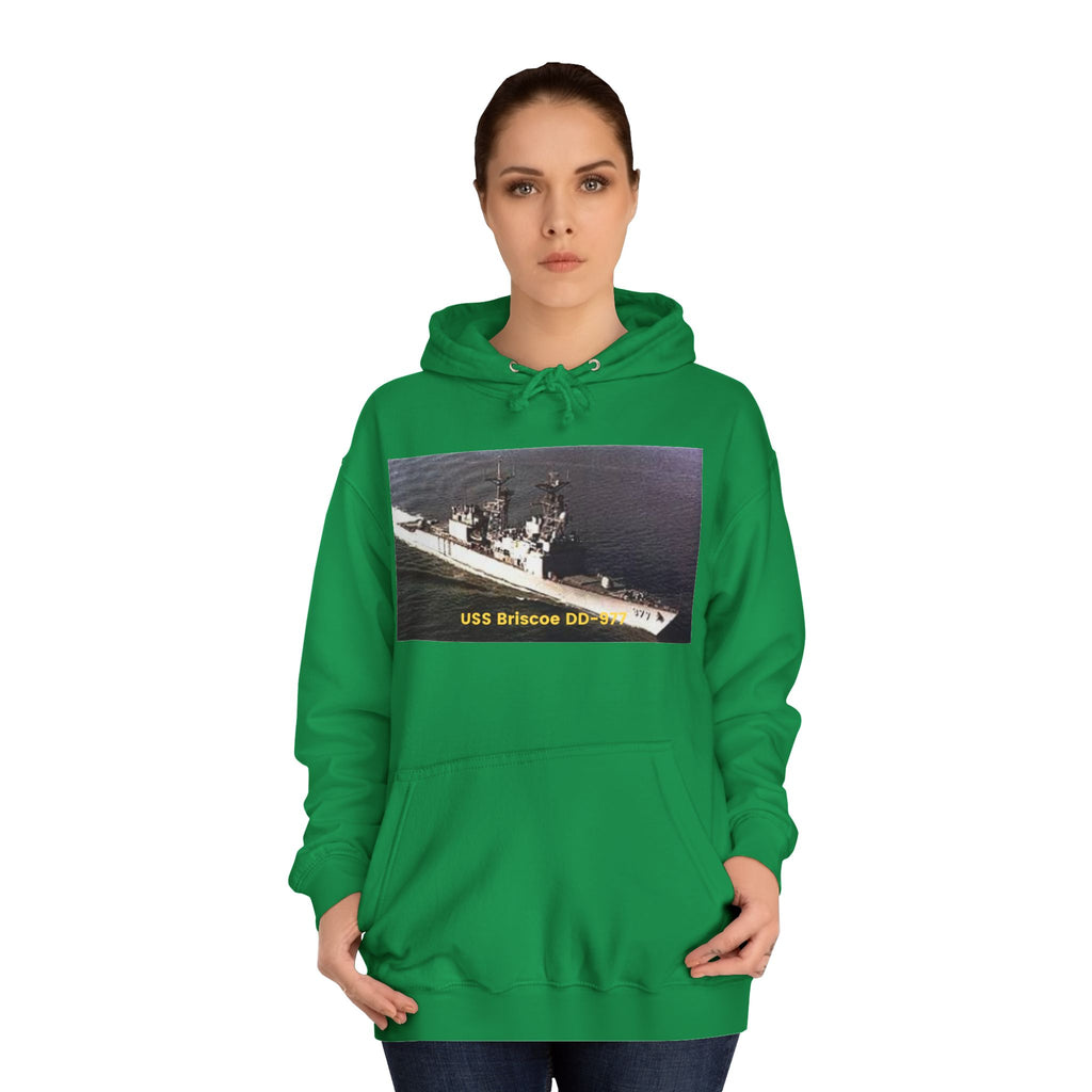 USS Briscoe DD-977 Navy POD SmileandlaughteesUnisex College Hoodie