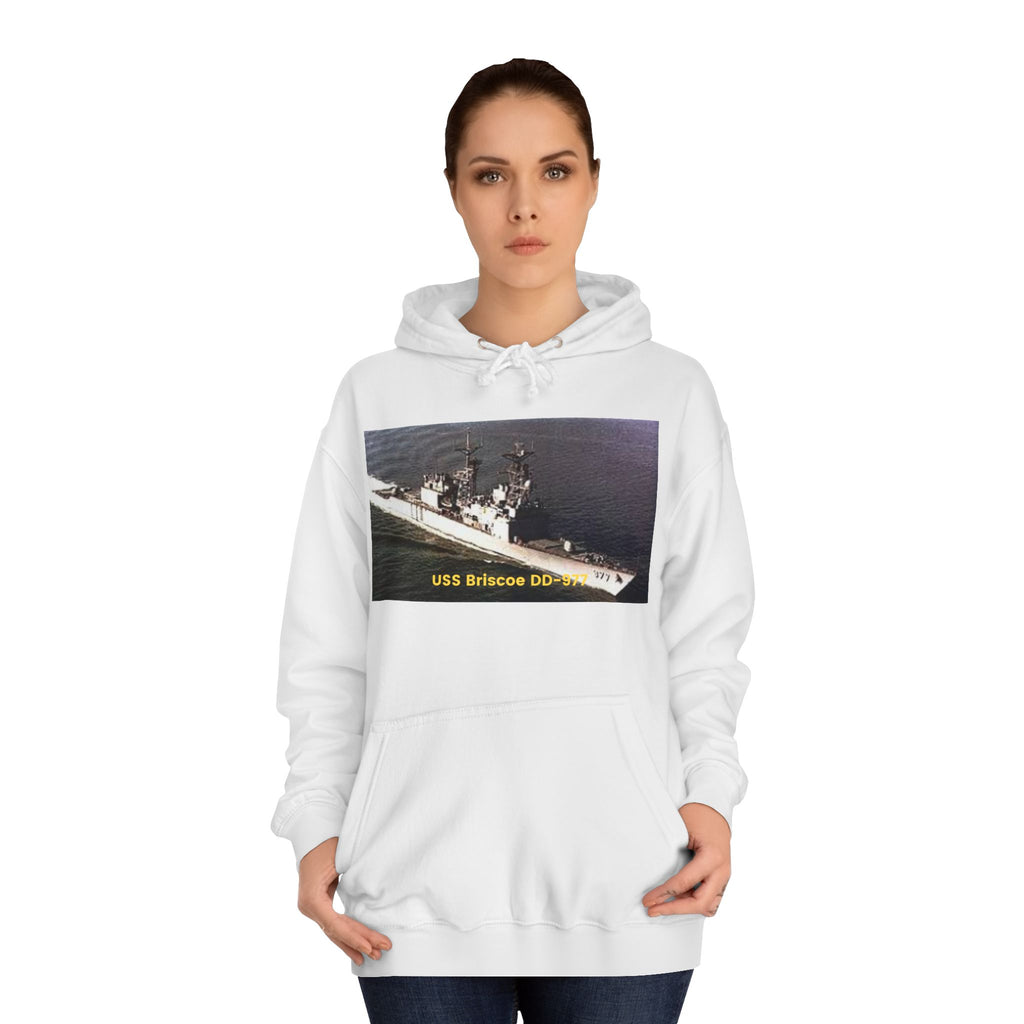 USS Briscoe DD-977 Navy POD SmileandlaughteesUnisex College Hoodie