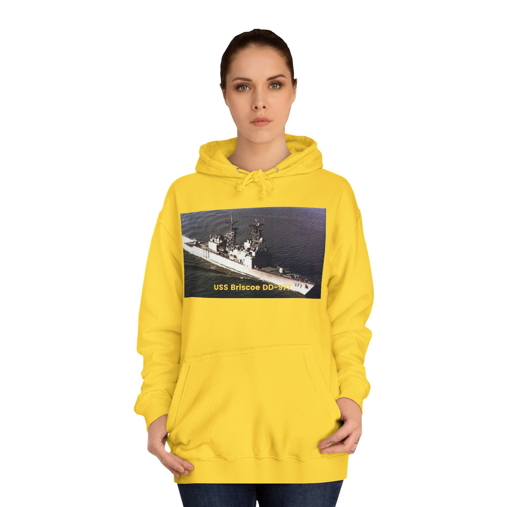 USS Briscoe DD-977 Navy POD SmileandlaughteesUnisex College Hoodie