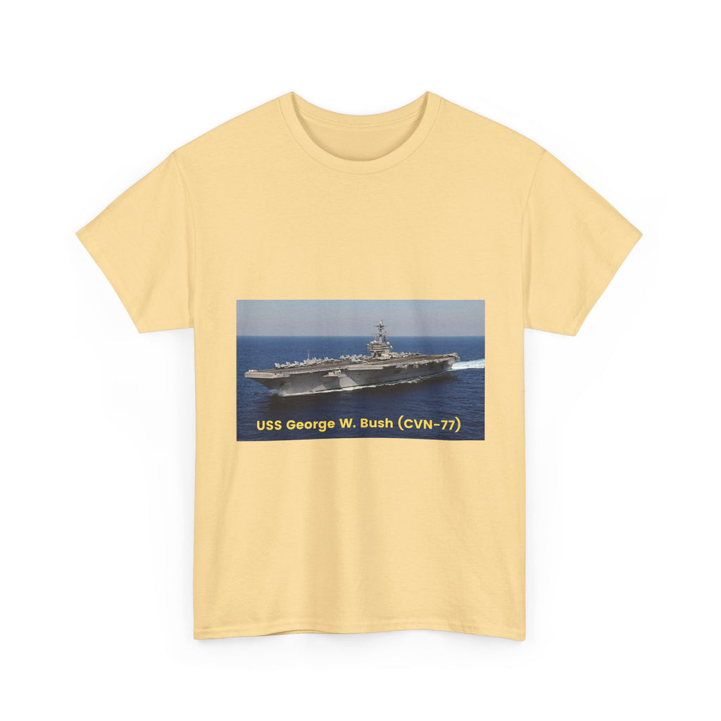 USS George W. Bush (CVN-77) Navy POD Smileandlaughtees Unisex Heavy Cotton Tee