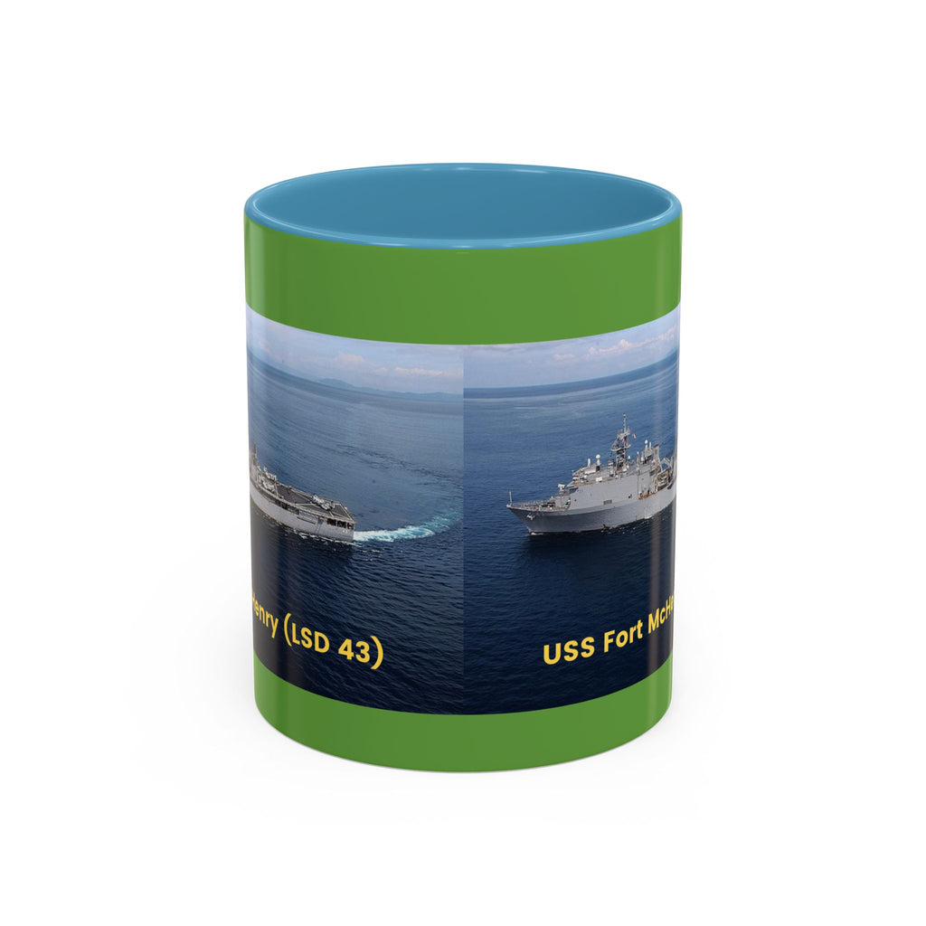 USS Fort McHenry (LSD 43) Navy POD Smileandlaughtees Accent Coffee Mug (11, 15oz)