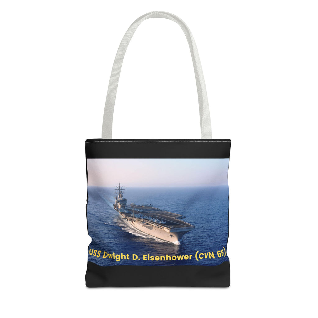 USS Dwight D. Eisenhower (CVN 69) Navy POD Smileandlaughtees Tote Bag (AOP)