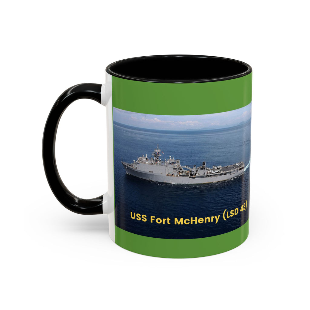 USS Fort McHenry (LSD 43) Navy POD Smileandlaughtees Accent Coffee Mug (11, 15oz)