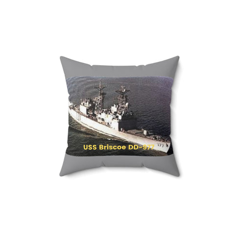 USS Briscoe DD-977 Navy POD Smileandlaughtees Spun Polyester Square Pillow