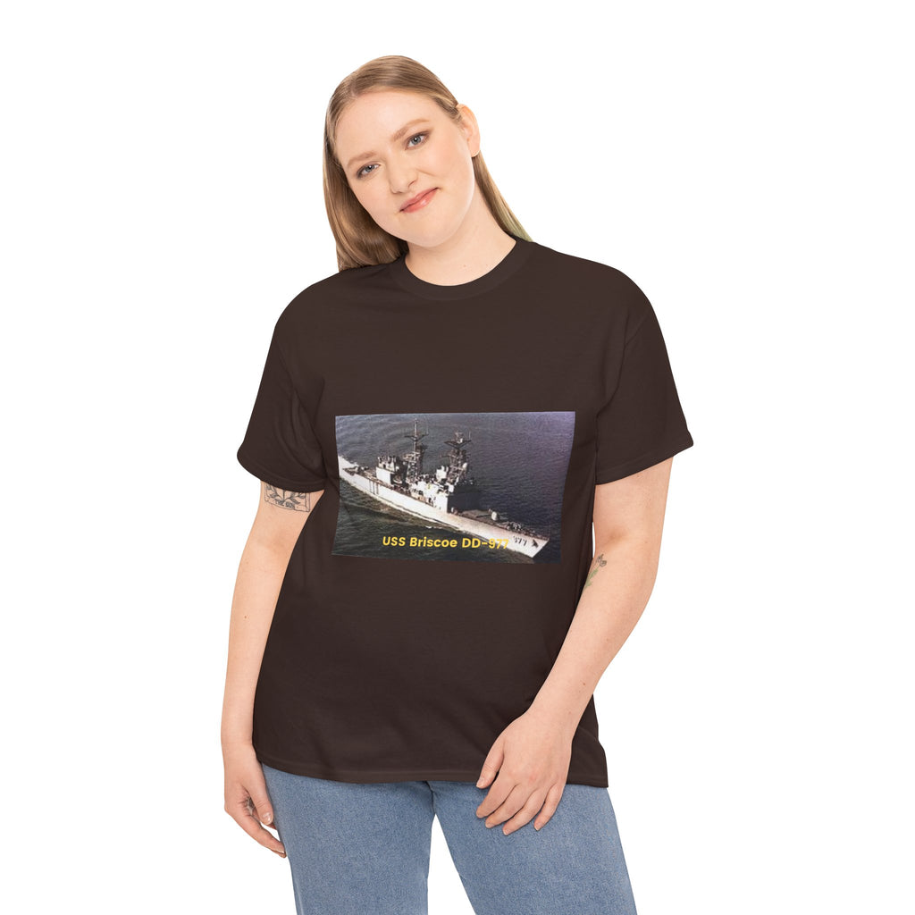 USS Briscoe DD-977 Navy POD Smileandlaughtees Unisex Heavy Cotton Tee