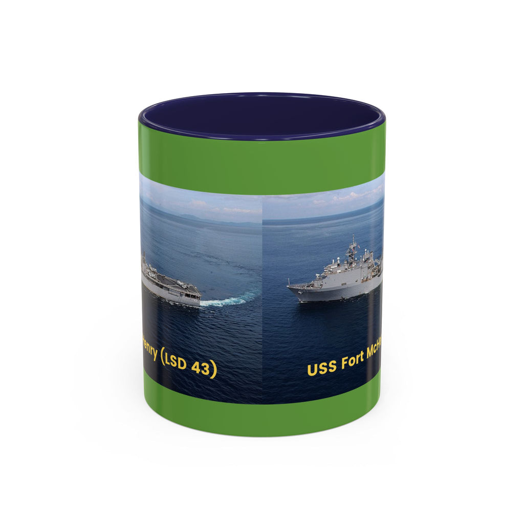 USS Fort McHenry (LSD 43) Navy POD Smileandlaughtees Accent Coffee Mug (11, 15oz)