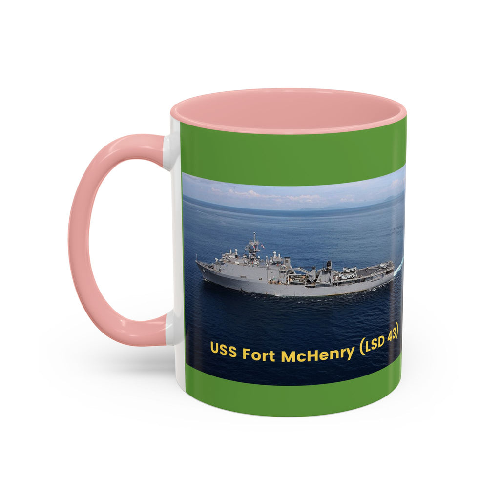 USS Fort McHenry (LSD 43) Navy POD Smileandlaughtees Accent Coffee Mug (11, 15oz)