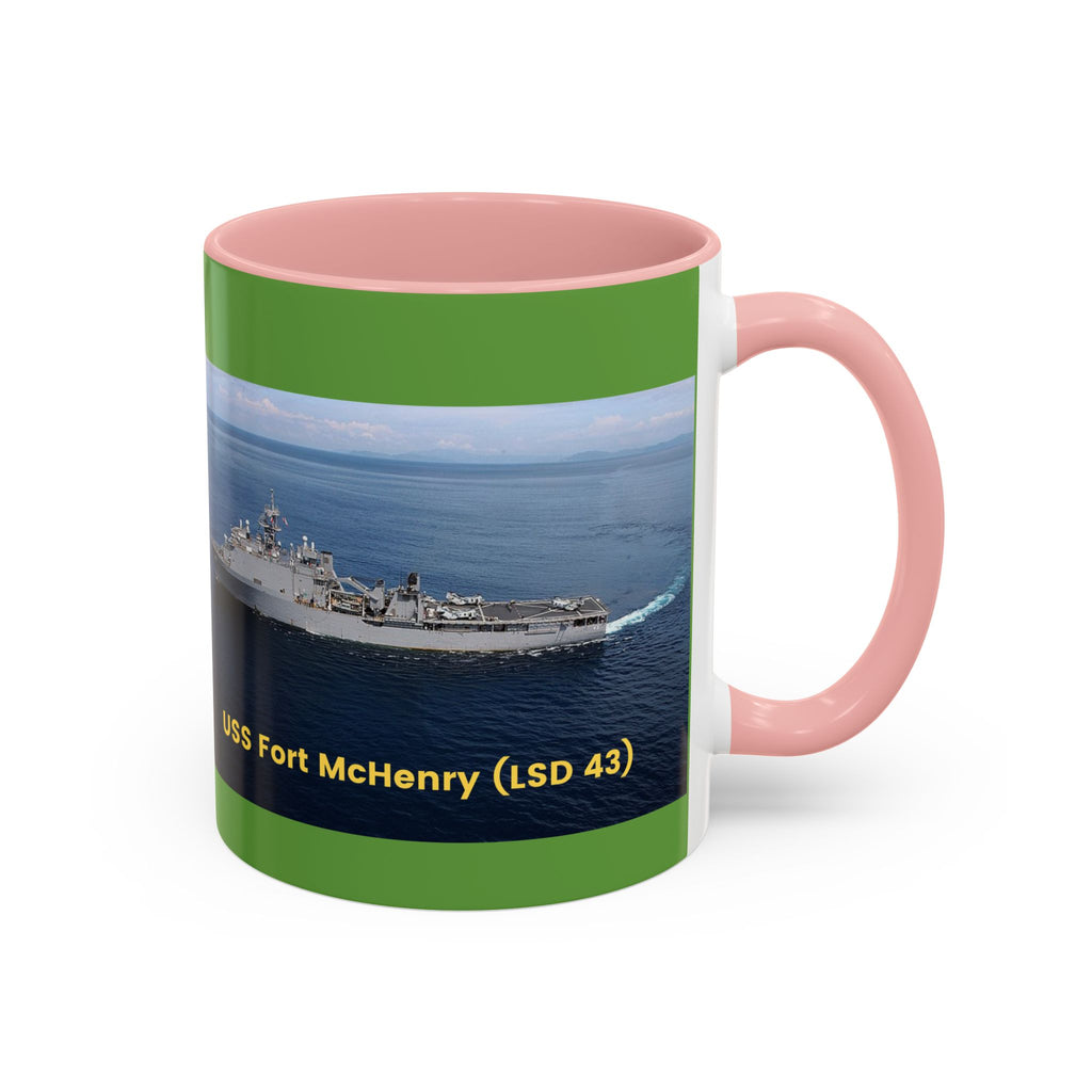 USS Fort McHenry (LSD 43) Navy POD Smileandlaughtees Accent Coffee Mug (11, 15oz)