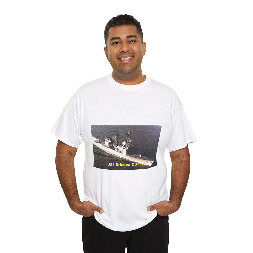 USS Briscoe DD-977 Navy POD Smileandlaughtees Unisex Heavy Cotton Tee