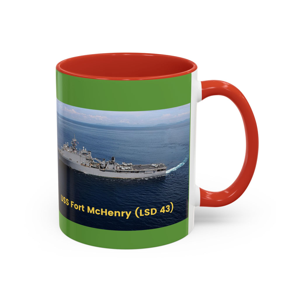 USS Fort McHenry (LSD 43) Navy POD Smileandlaughtees Accent Coffee Mug (11, 15oz)