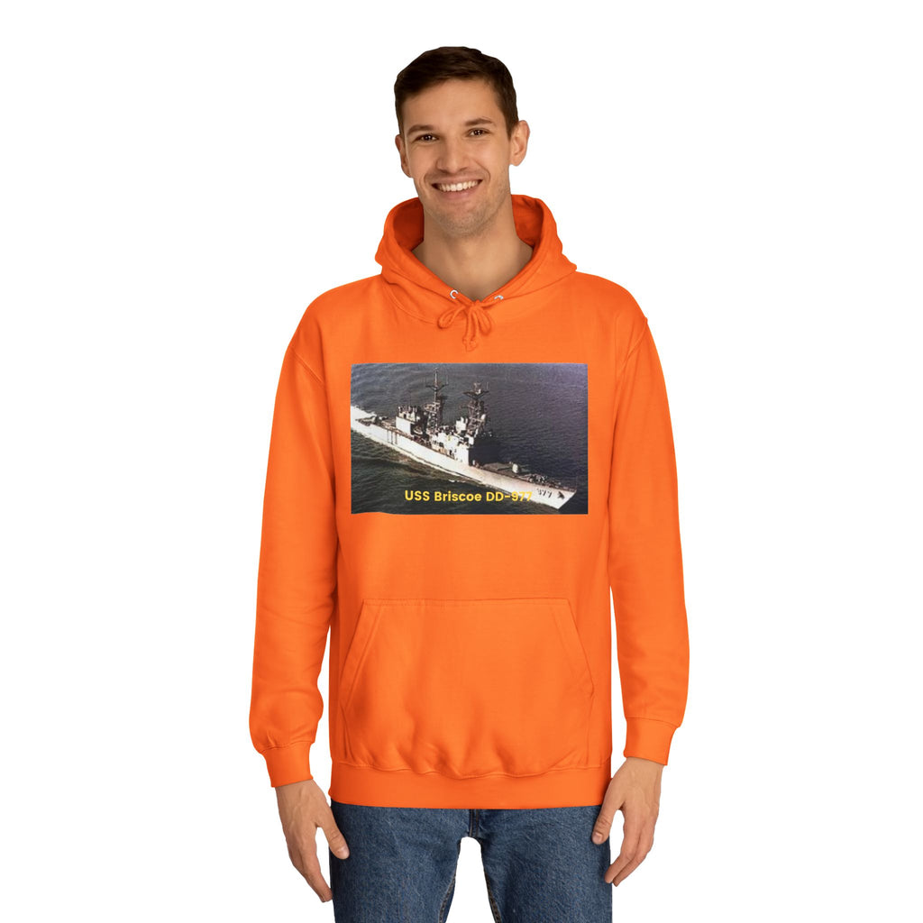 USS Briscoe DD-977 Navy POD SmileandlaughteesUnisex College Hoodie