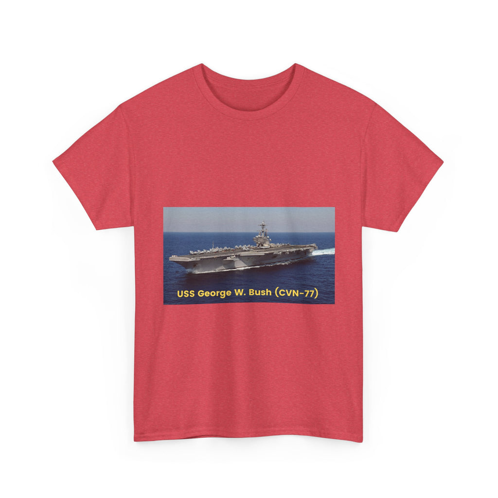 USS George W. Bush (CVN-77) Navy POD Smileandlaughtees Unisex Heavy Cotton Tee