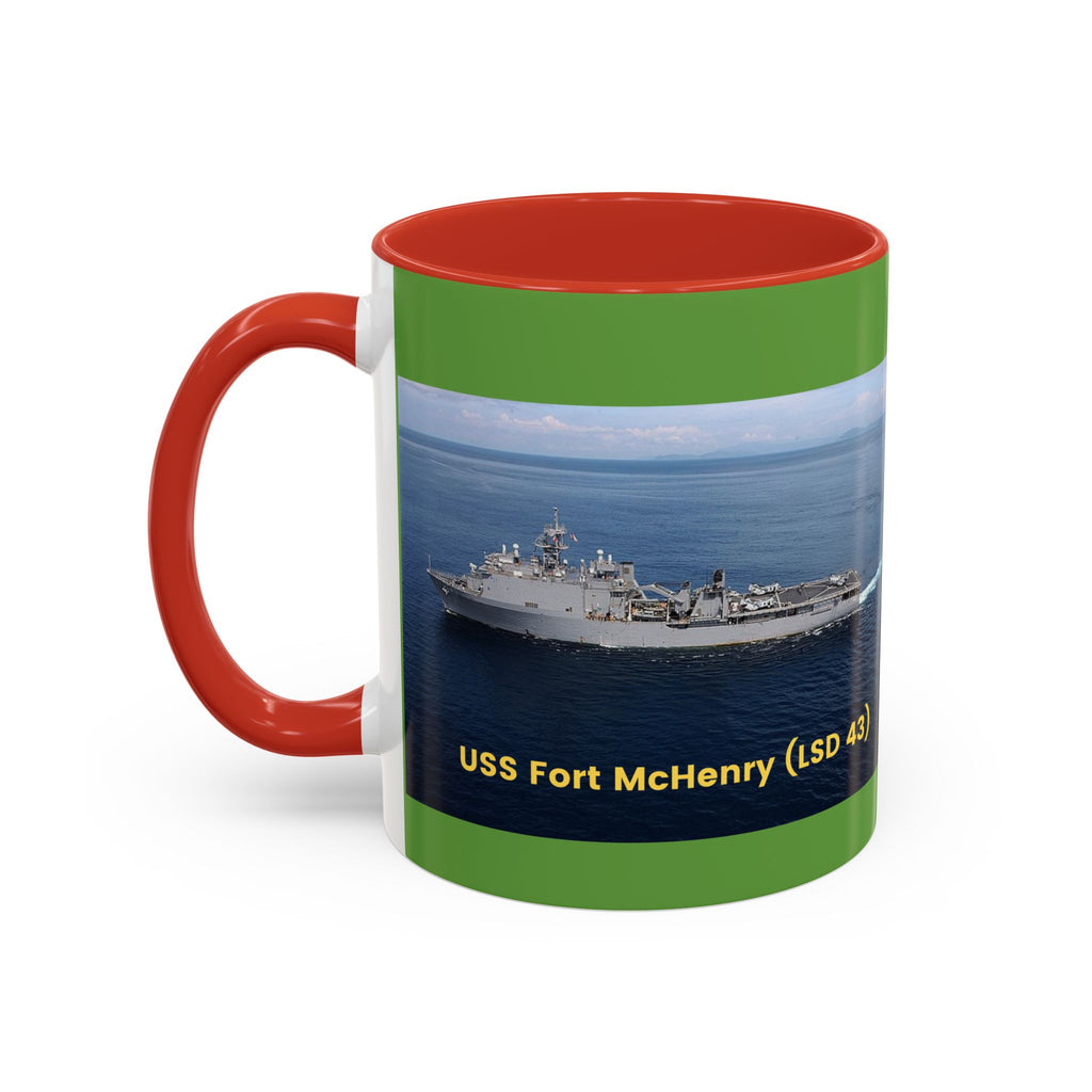 USS Fort McHenry (LSD 43) Navy POD Smileandlaughtees Accent Coffee Mug (11, 15oz)