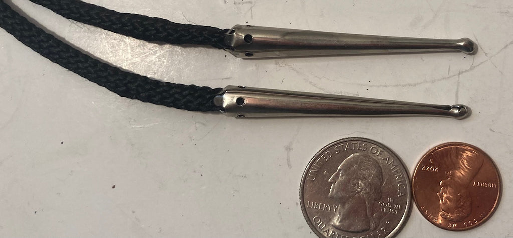 Vintage Metal Bolo Tie, Longhorn Bull, Cow, Nice Blue Stones, Nice Western Design, 1 1/4" x 1 1/4", Quality, Heavy Duty, Made in USA, Country & Western, Cowboy, Western Wear, Horse, Apparel, Accessory, Tie, Nice Quality Fashion,