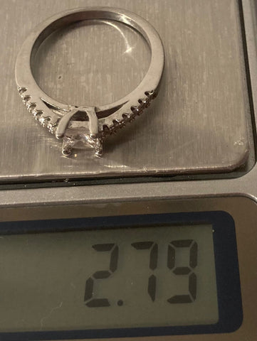 Vintage Sterling Silver Ring with Nice Sparkly Stones Design, Nice Design, Wedding, Quality, Size 8 1/2, Jewelry, 0531, Accessory, 925, Clothing, Necklace, Charm, Bracelet