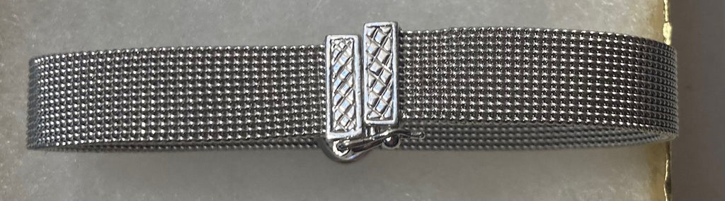 Vintage Sterling Silver Bracelet, Heavy Duty Nice Fiber Look Design, 20 Nice Sparkly Stones, Quality, Jewelry, 0545, Accessory, 925, Clothing, Necklace, Charm, Bracelet