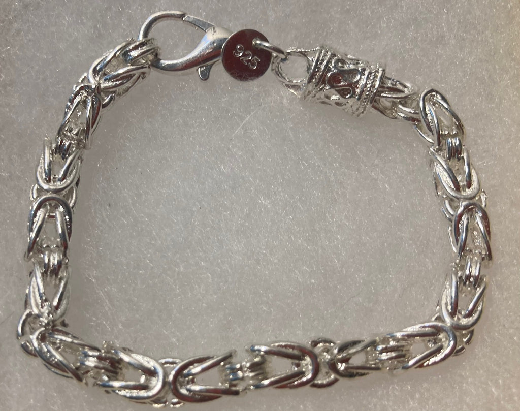 Vintage Sterling Silver Bracelet, Heavy Duty Nice Chain Link Design, Thick, Quality, Jewelry, 0546, Accessory, 925, Clothing, Necklace, Charm, Bracelet