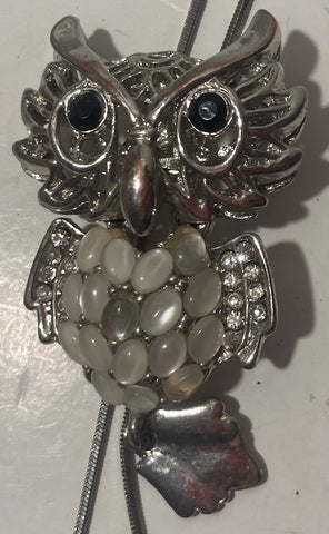 Vintage Metal Bolo Tie, Nice Owl, Bird, Nature, Wildlife, Nice Design, 3" x 1 1/2", Quality, Heavy Duty, Made in USA, Country & Western, Cowboy, Western Wear, Horse, Apparel, Accessory, Tie, Nice Quality Fashion