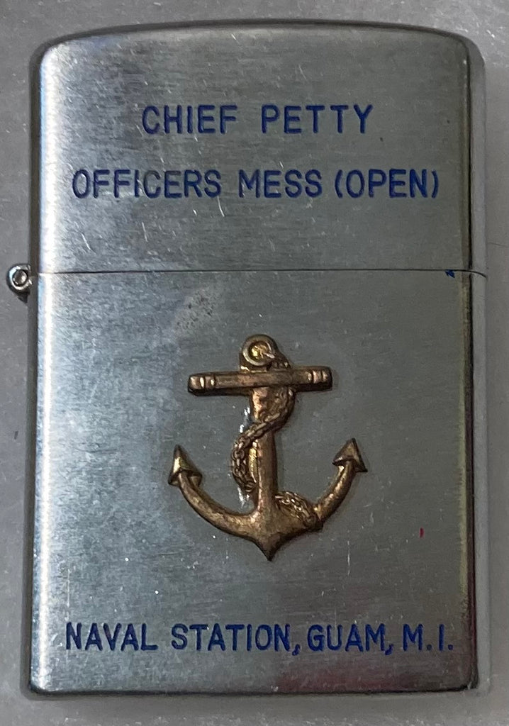 Vintage Metal Lighter, Chief Petty Officers Mess, Naval Station Guam, Agana, Talafofo