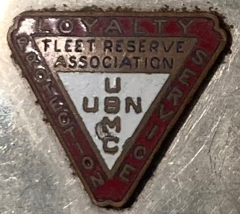 Vintage Metal Lighter, Fleet Reserve Association, USN, USMC, Navy, Command Lighter