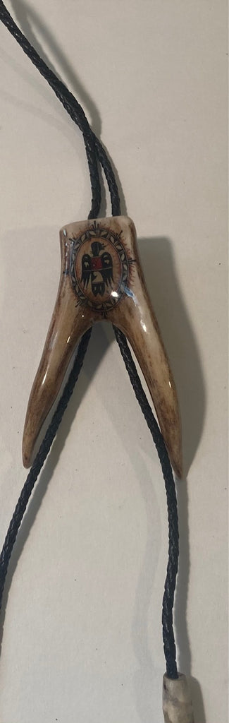Vintage Metal Bolo Tie, Really Nice Native Design, Eagle, Long, Nice Western Design