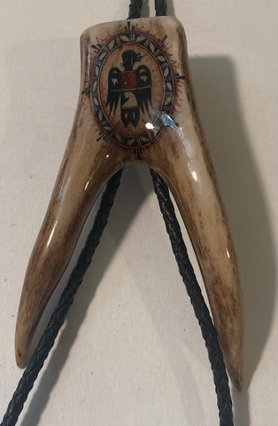 Vintage Metal Bolo Tie, Really Nice Native Design, Eagle, Long, Nice Western Design