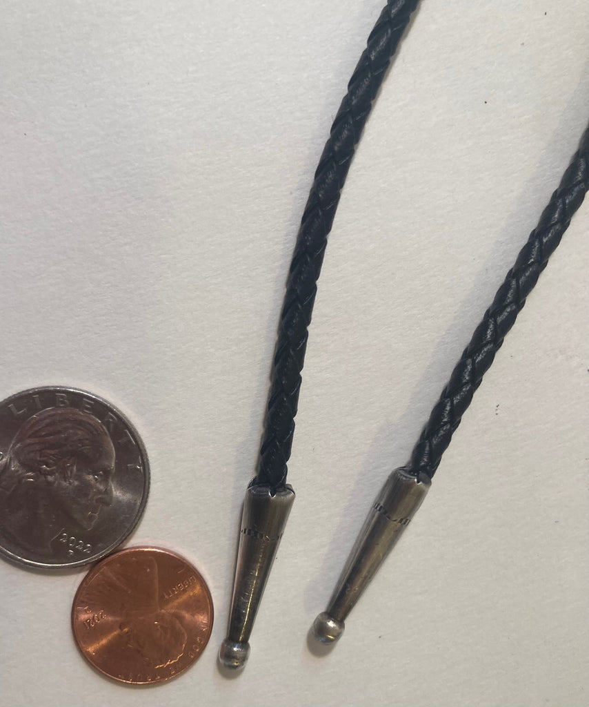 Vintage Metal Bolo Tie, Nice Silver and 3 Blue Turquoise Stones Design, Nice Western