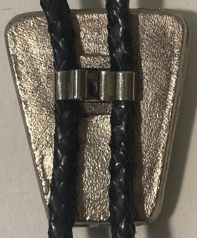 Vintage Metal Bolo Tie, Nice Silver and Stones Design, Nice Western Design