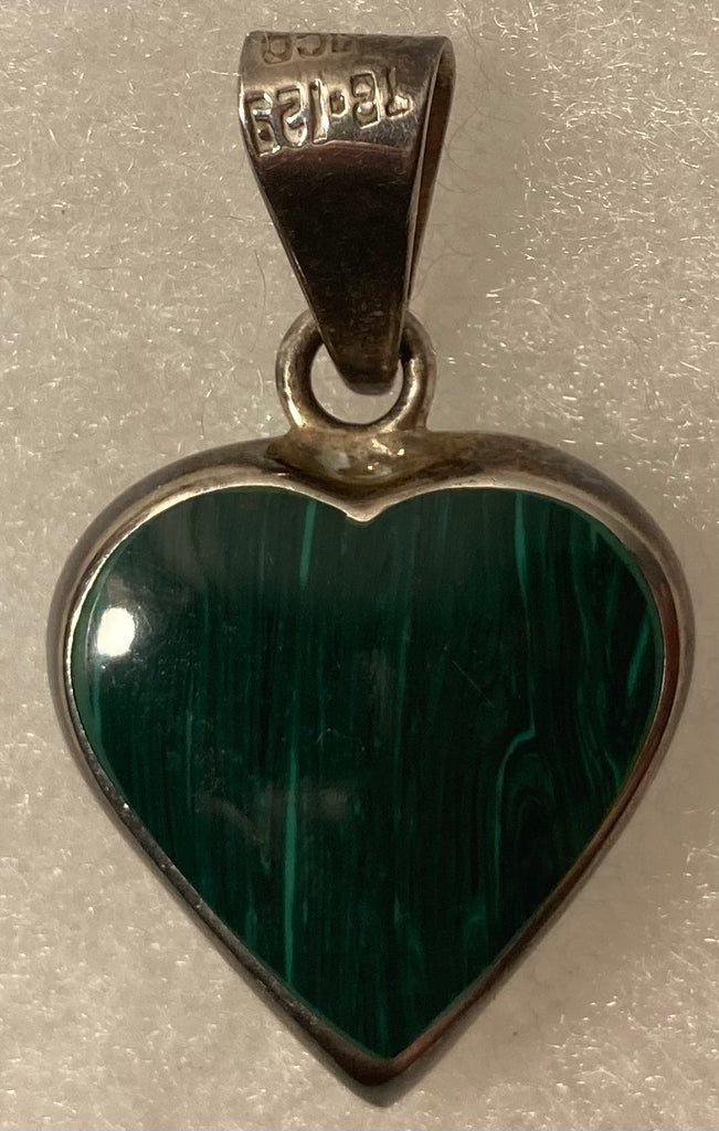 Vintage Sterling Silver Pendant, Charm, Nice Double Sided Color Heart Design, Blue and Green, Very Nice Unique Design, 1" x 1", Quality, Jewelry, 0640, Accessory, 925, Clothing, Necklace, Charm, Bracelet
