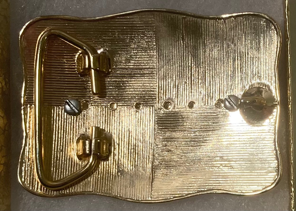Vintage 1976 Metal Belt Buckle, Silver Dollar Coin, Money, Nice Western Design