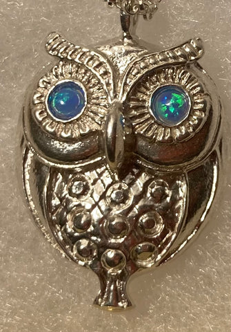 Vintage Sterling Silver Chain Necklace, Nice Owl, Bird, Nature, Wildlife Design, Very Nice Unique Design, Quality, Jewelry, 0657, Accessory, 925, Clothing, Necklace, Charm, Bracelet