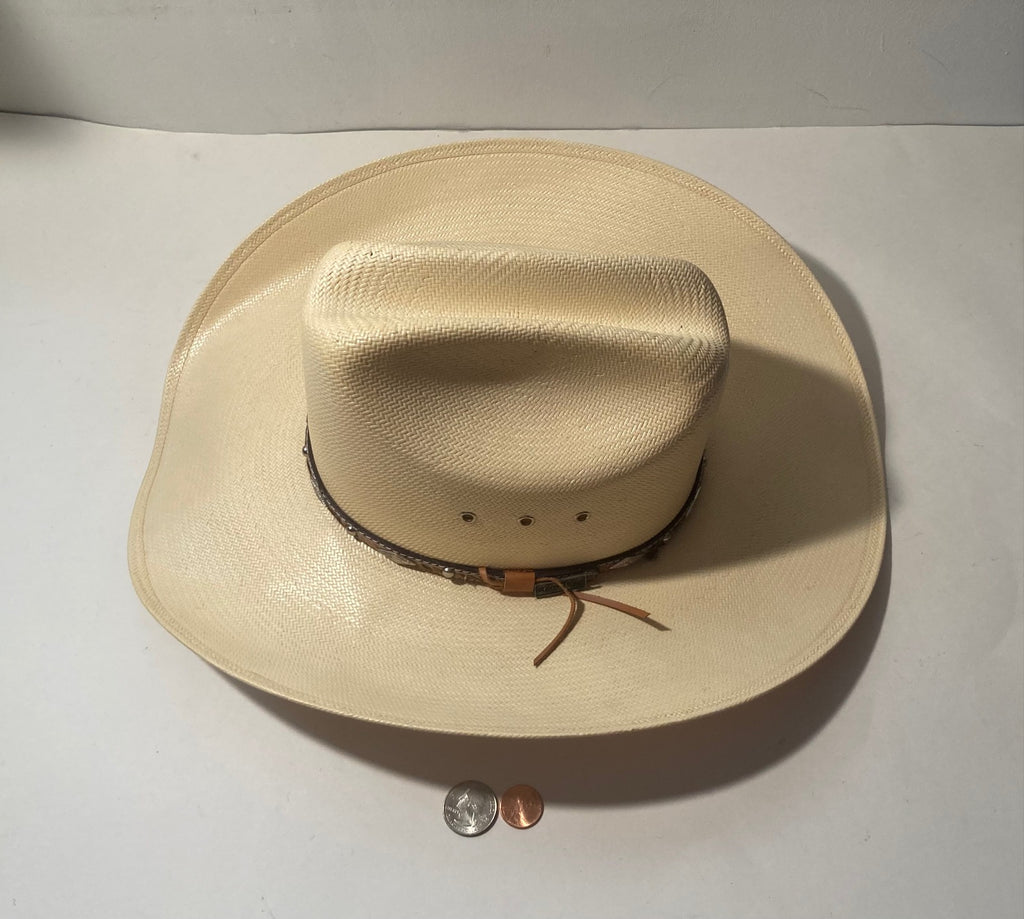 Vintage Cowboy Hat, White, Larry Mahan Hat Collection, Milano, Made in Texas, Self Conforming, Size 6 3/4, Quality, Cowboy, Western Wear, Rancher, Sun Shade, Very Nice Hat